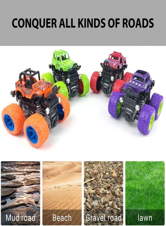 Sky Tech® Monster Trucks (Pack of 2), Friction Powered Monster Car Toys for Boys 3-7 Years Old, Durable High-Density Alloy and Non-Toxic Plastic, Non-Slip Tires for Educational Play(Pack of 2) - Image 5